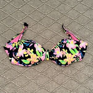 Victoria Secret Multi Color Floral Bandeau Bikini Top
